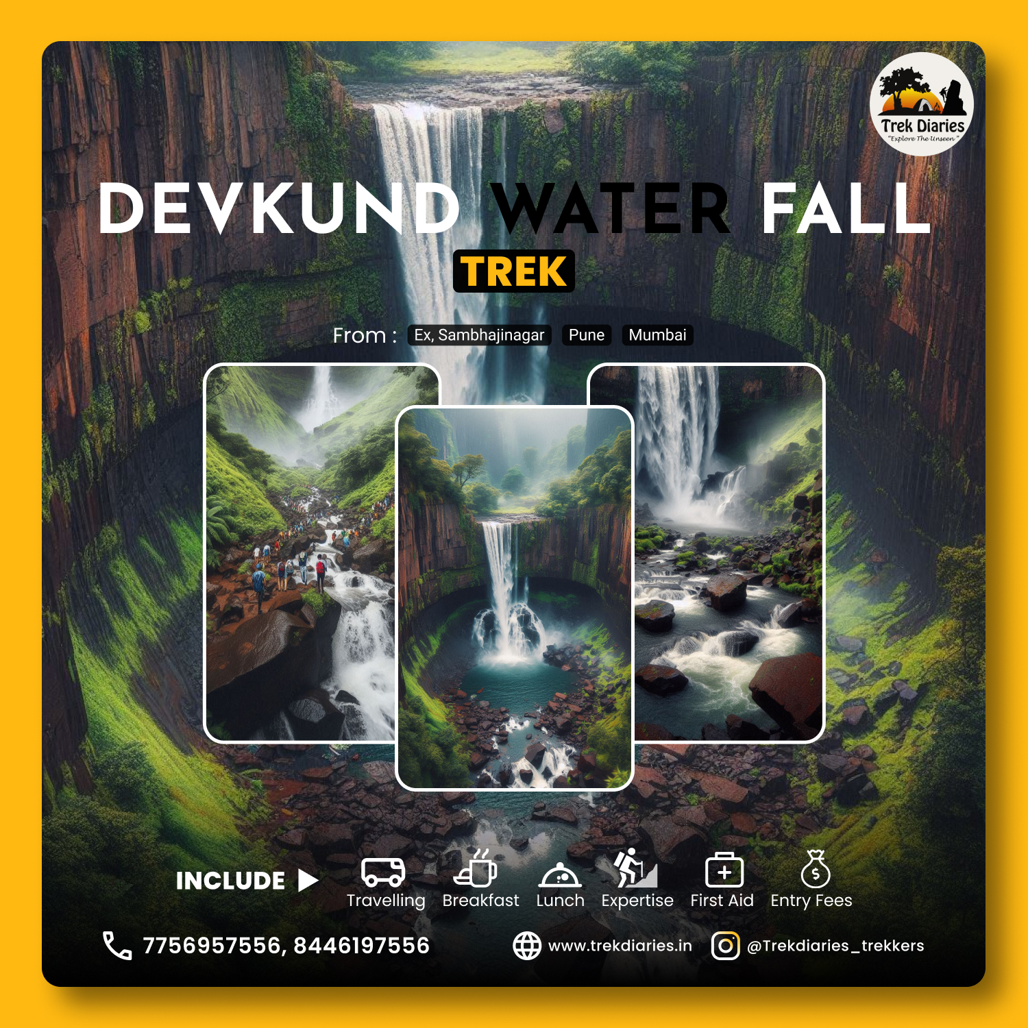 Devkund Waterfall Trek Sambhajinagar 