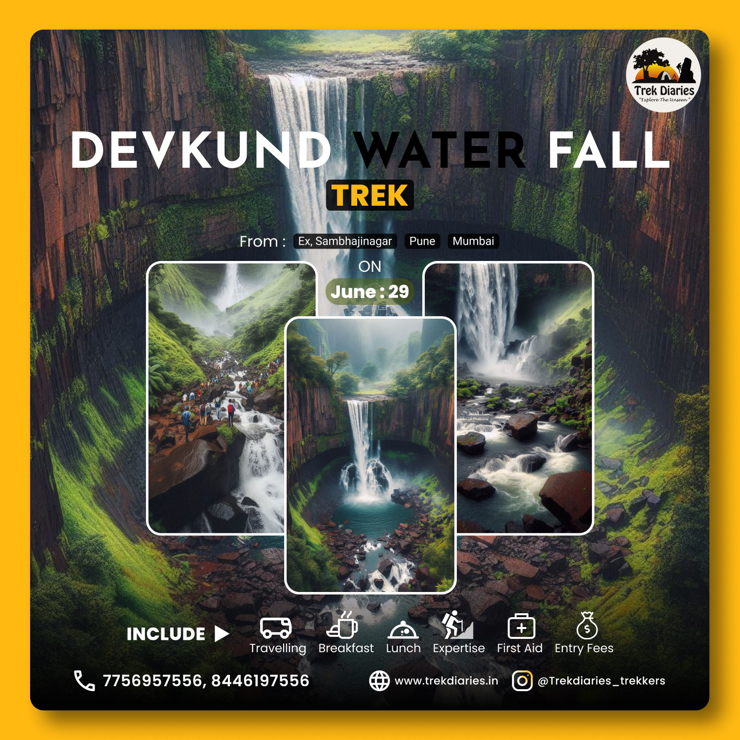 Devkund Waterfall Trek Mumbai 